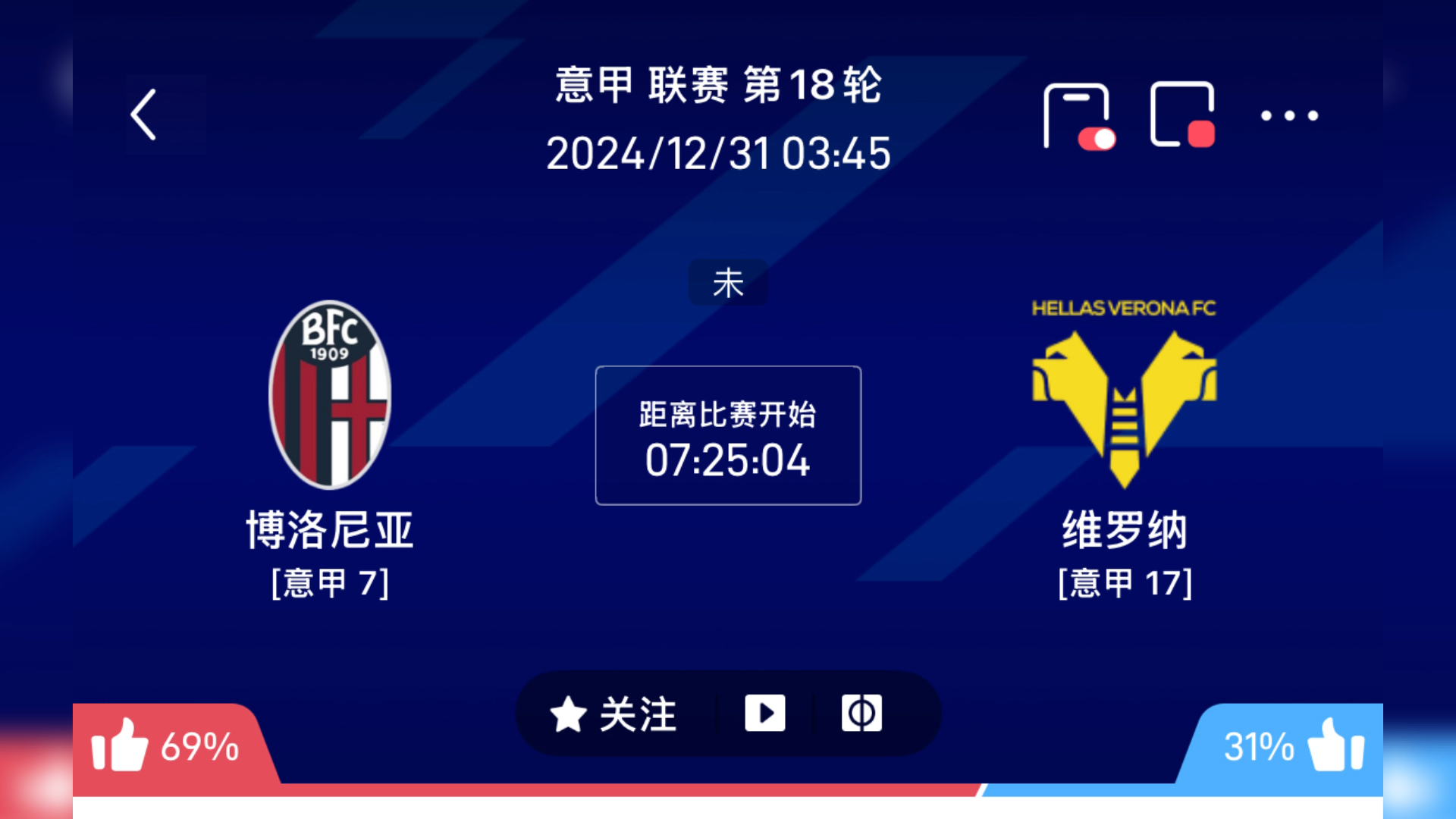 博洛尼亚主场逼平桑普多利亚，联赛前景蒙上阴影